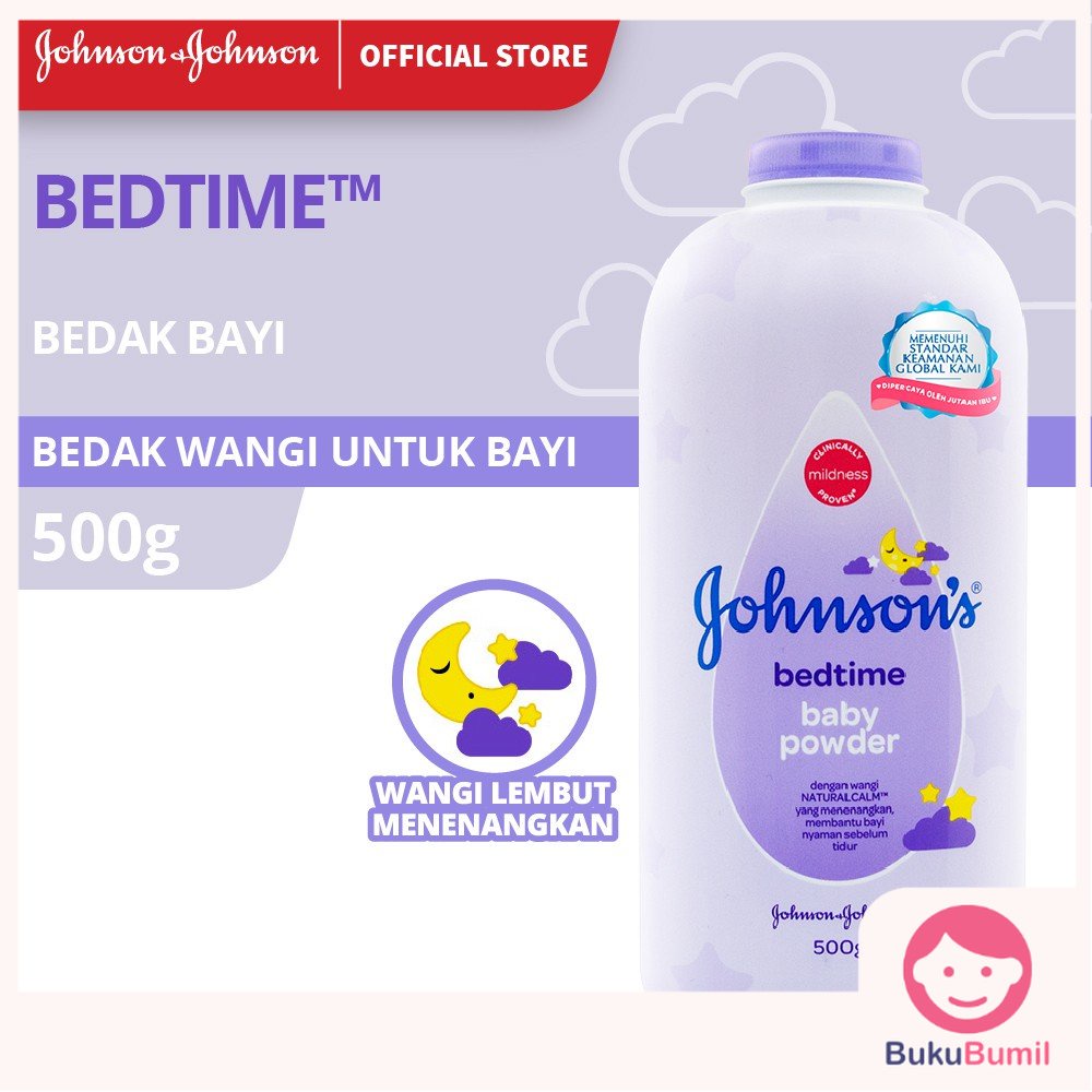 JOHNSON'S Bedtime Baby Powder - Bedak Bayi 500gr Perlengkapan Bayi