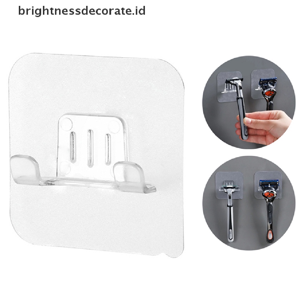 [Birth] Bahan PVC Transparan Anti Air Razor Holder Wall Man Shaver Kait Penyimpanan [ID]