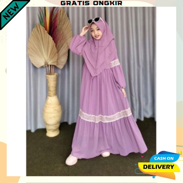 Pakaian Muslim Anak Cewek Gamis Anak Perempuan Murah Bj Ghamis Ansk Polos Bj Gamis Ank Remaja Tanggu