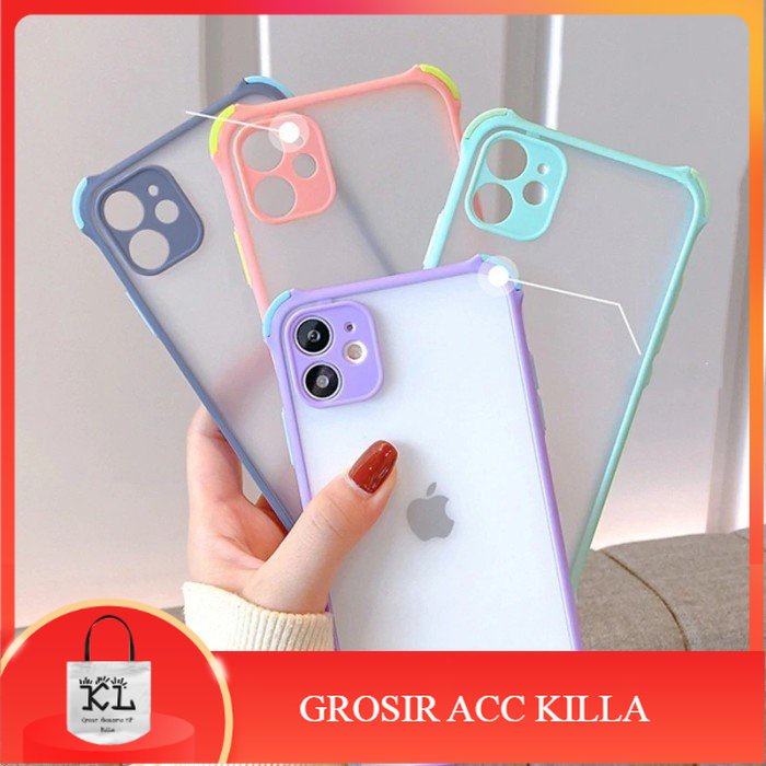 IPHONE 12 MINI CASE DOVE CRACK MACARON LENS COVER SOFT - Biru acc killa