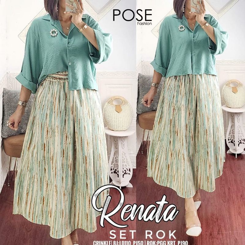 RENATA SAKIRA MIDI SET DRESS