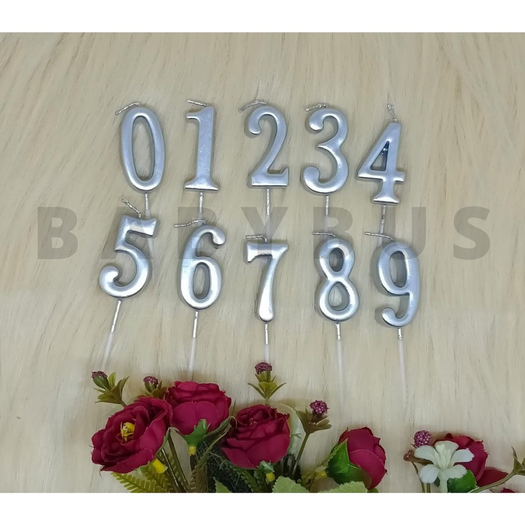 BBS Lilin Ulang Tahun Angka / Lilin Angka 0-9 / Birthday Numeric Candle / Lilin Angka Warna Import Murah