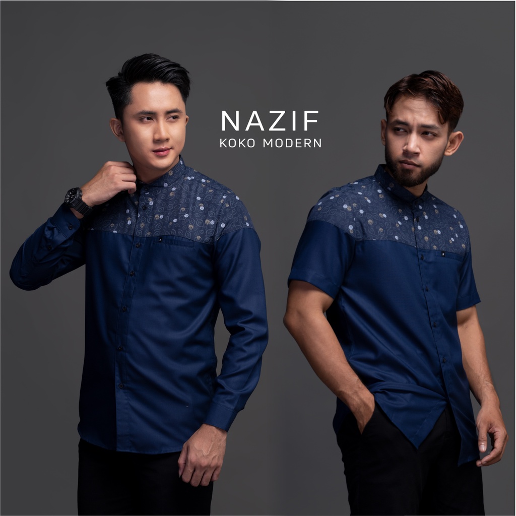 Kemeja Koko Modern FADKHERA Type NAZIF Kemeja Kantor | Kemeja Santri | Kemeja Seragam Pondok