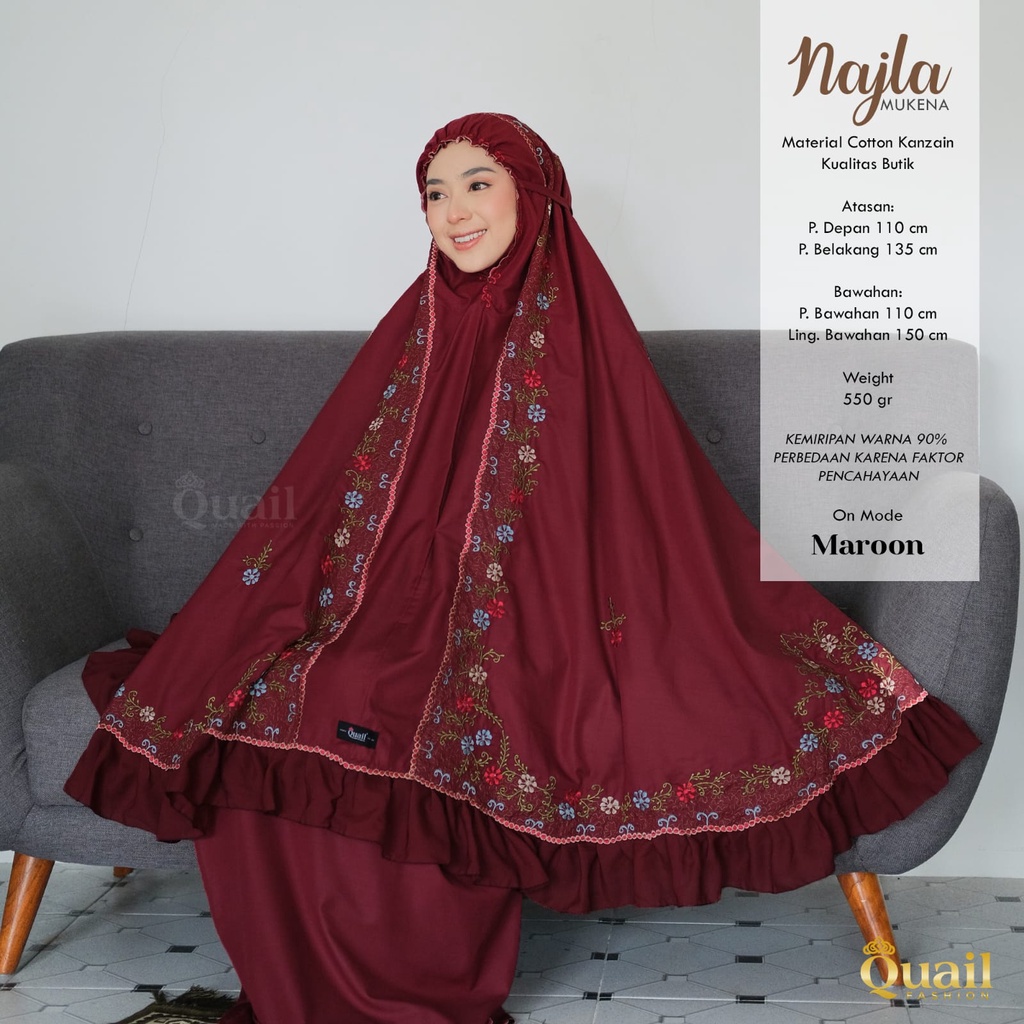 Najla Mukena Quail Najla Mukena Bordir Exclusive Najla Quail Mukena Quail Najla Mukena Quail Najla M