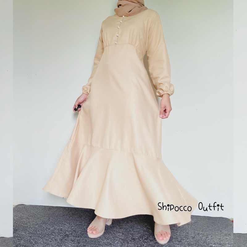 GAMIS LEBARAN DRESS BUSUI DRESS MUSLIM DRESS LEBARAN MAXI DRESS DRESS LEBARAN 2024 DREES KOREAN STYLE by shipocco outfit