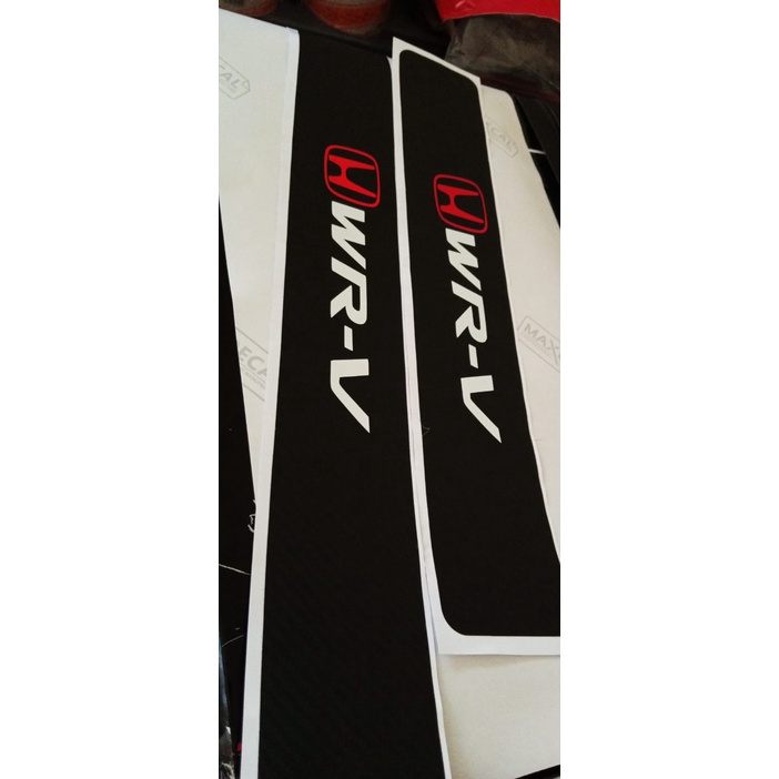 Stiker Mobil Sillplate Honda Wr-v Carbon 3D Pelindung Pintu Samping Sticker Car