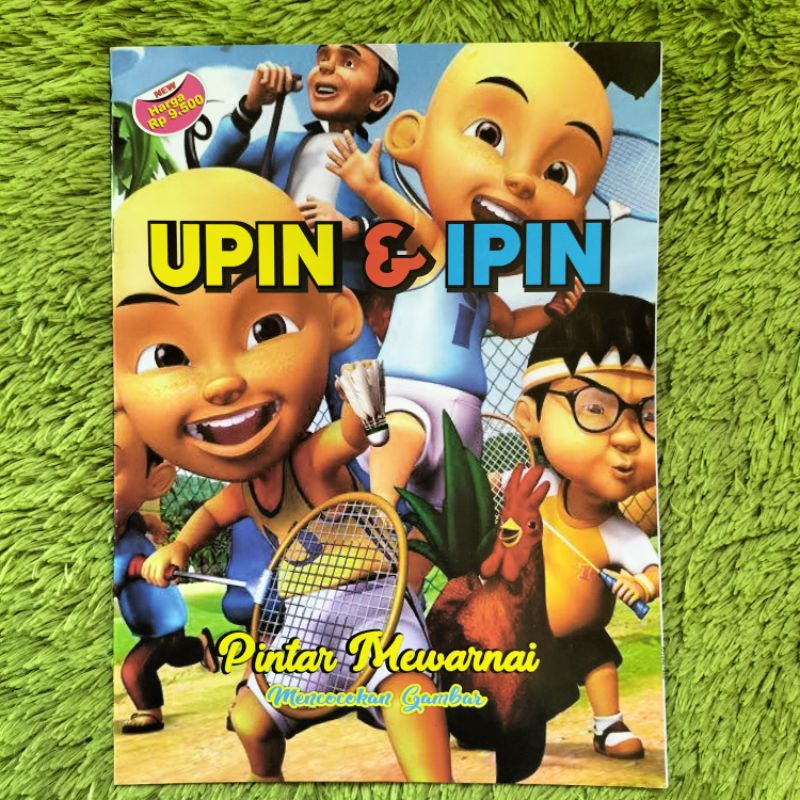 ORIGINAL BUKU PINTAR MEWARNAI UPIN & IPIN MENCOCOKAN GAMBAR
