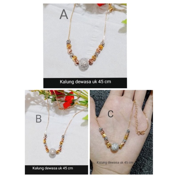 DK018. Kalung xuping wanita berlapis emas ukuran 45 cm koye