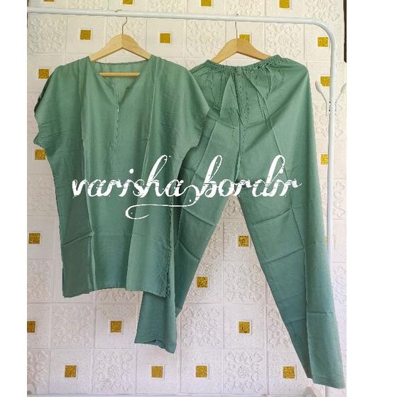 HOT PIYAMA RAYON BUSUI - SET CELANA TANGAN PENDEK - PAJAMAS RAYON POLOS / SETCEL ONE SET PIYAMA