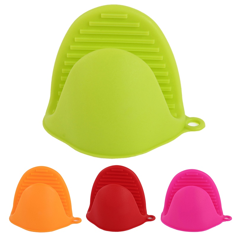 ღ 1Pc Tebal Food Grade Silikon Anti Panas Sarung Tangan Anti Panas Mangkuk Folder Tray Pot Bowl pemegang Dapur Panas Pelat Insulasi Folder untuk Alat Dapur