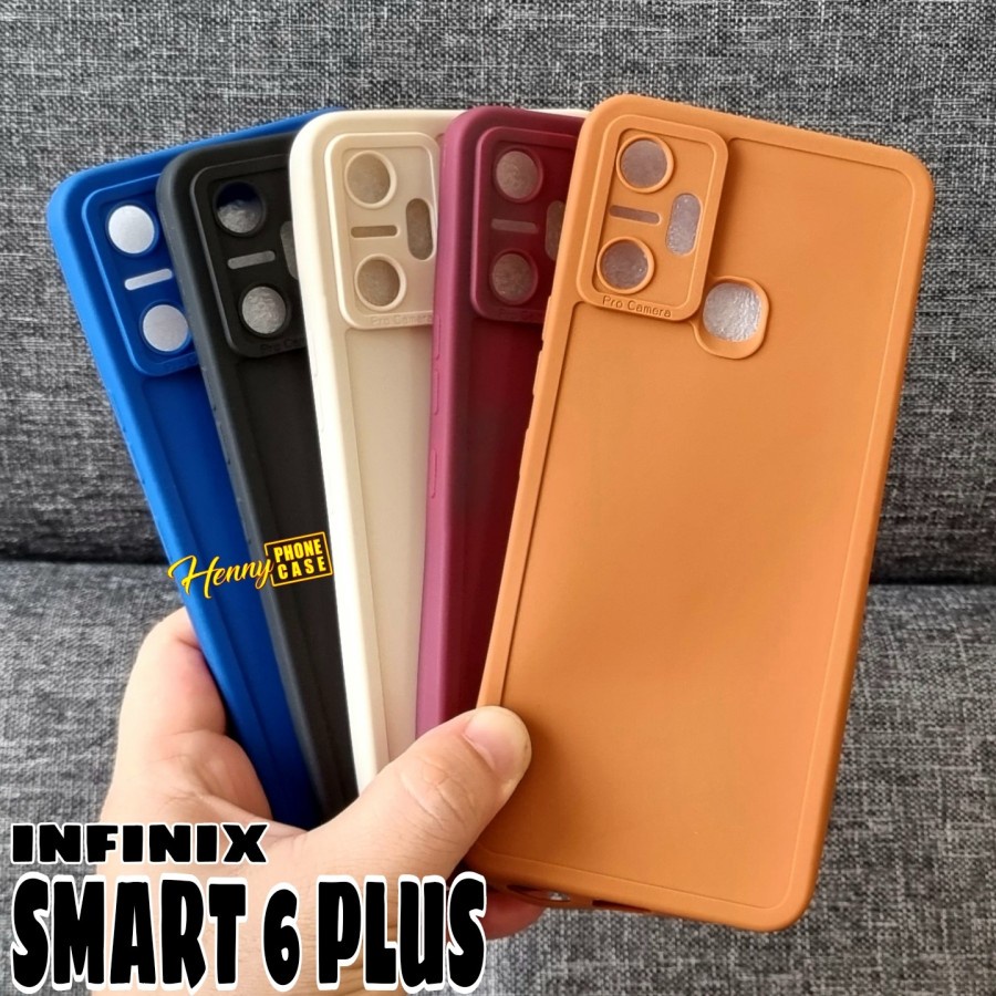 INFINIX SMART 6 PLUS INFINIX SMART 5 CASE SOFTCASE PRO CAMERA SILIKON KARET CASING PROTECT CAMERA COVER PELINDUNG KAMERA  FULL COVER MATTE EDGE CAMERA