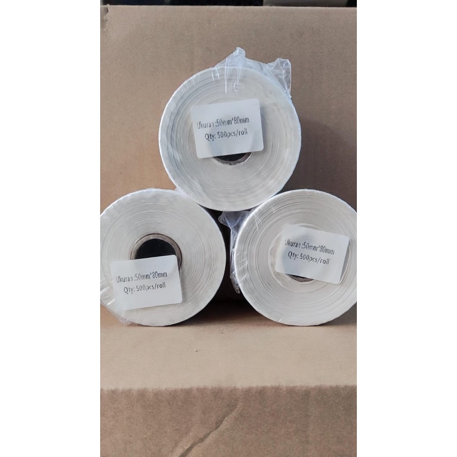 

Kertas Label Thermal 50mm x 80 mm 500pcs