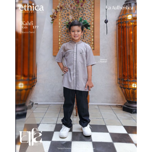 Ethica Elfa 269 Stucco Sand Ayumi 356 Ayumi Kids 28 Kahfi 247 Kahfi Kids 177 Baju Muslim Gamis Sarimbit Keluarga Family Series Lebaran Terbaru Ori