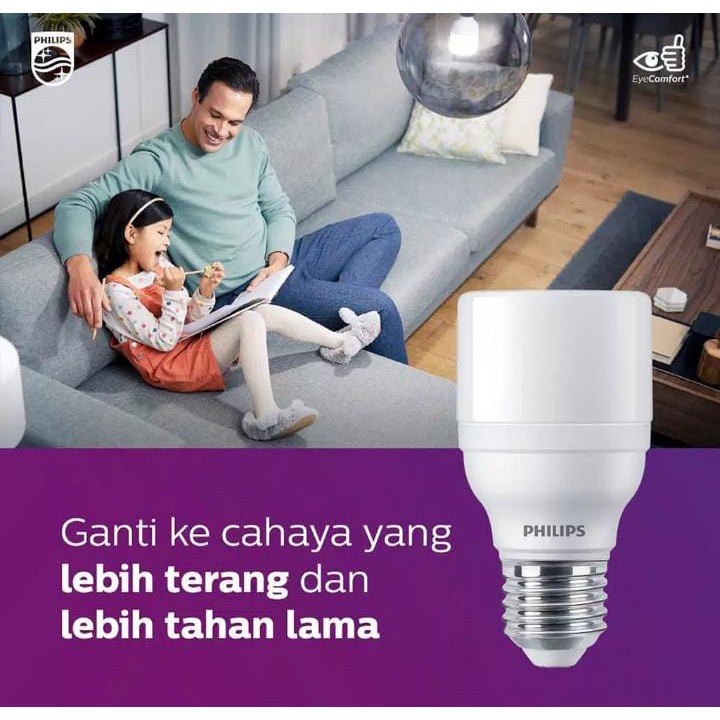 Lampu Bohlam LED Philips 9 Watt Kuning Warm White 9W 9 Watt