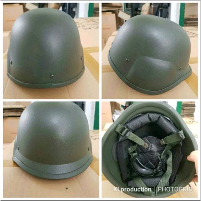Helm 3in1 Pendidikan TNI Original/warna Hitam&amp;Hijau