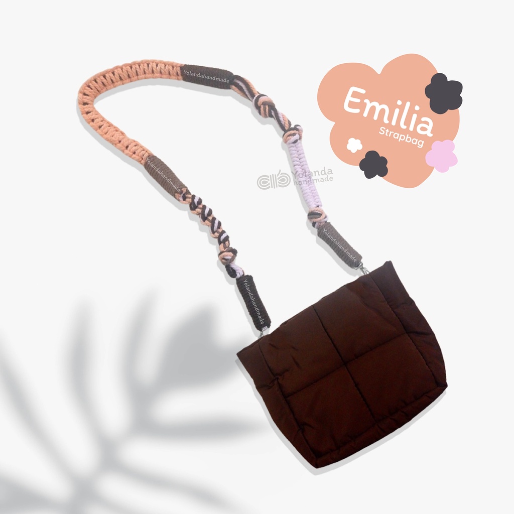 [TERMURAH] Tali Strap bag Macrame EMILIA | Premium | Tali kamera | Strap Bag Lucu | Custom | Puffy Bag | Sling Bag | Pendek |COD