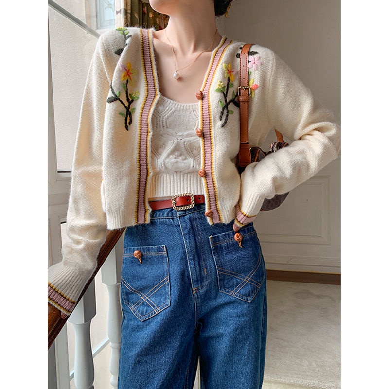 Red Tide Merek Gaya Hong Kong Fashion Temperamen Lebar Kaki Celana Jeans Wanita Longgar Tabung Lurus Slim Retro Pinggang Tinggi menggantungkan Lantai Mengepel Celana