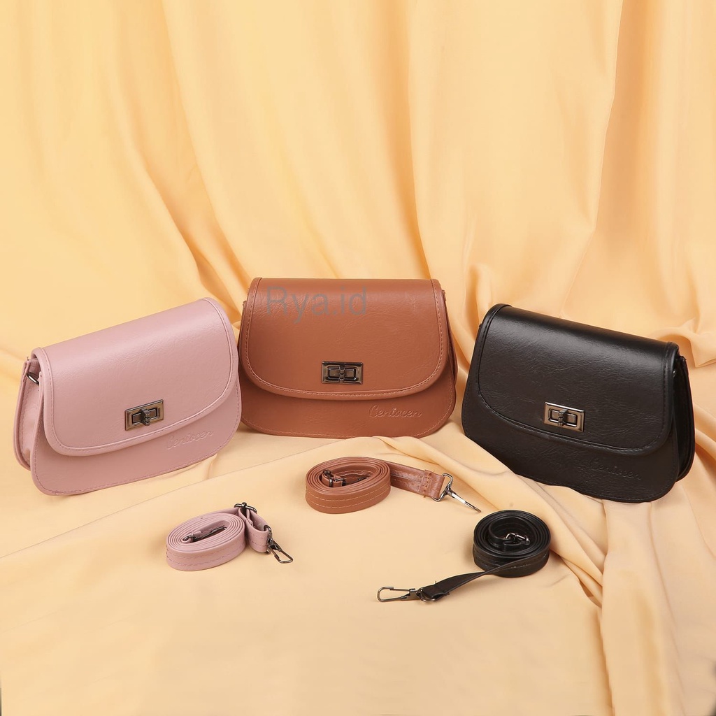 Rya.id / Tas Selempang Wanita Terbaru Lucu Simple Semi kulit Tas Wanita Serba Guna Model Kunci