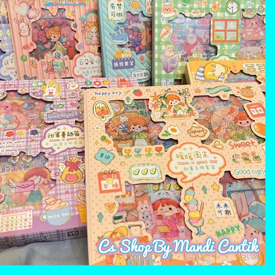 

D94✵ Paket Stiker Anti Air Motif Cewe Pvc Momo Senmu 1Box Isi 32pcs Random Recommended
