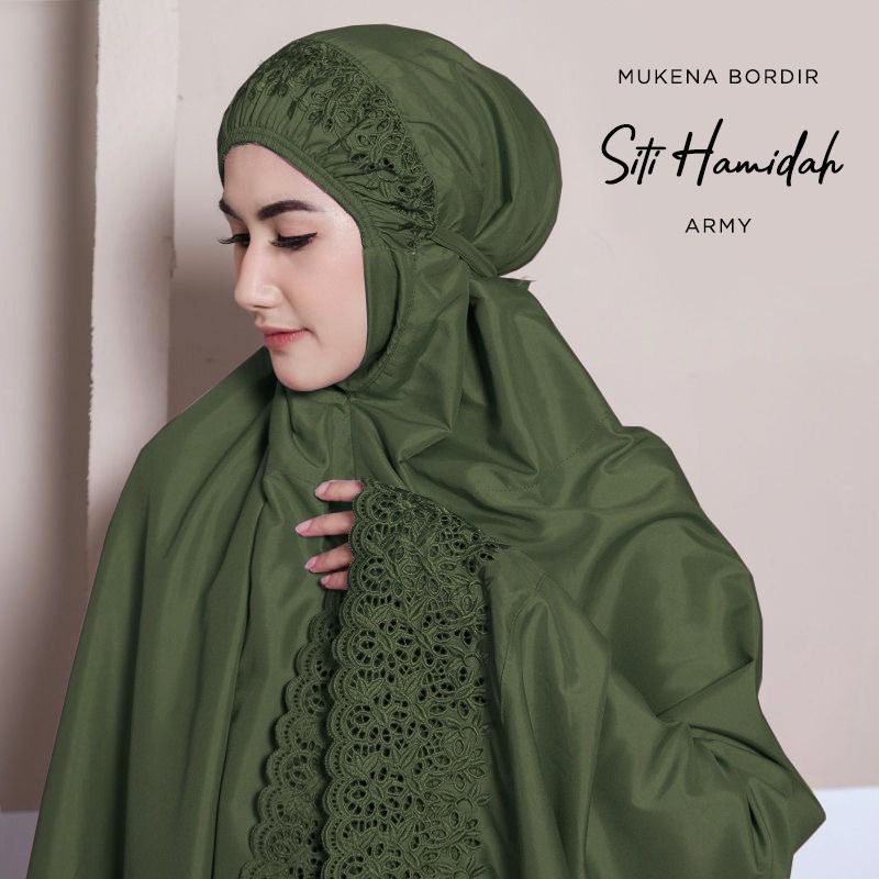 Mukena Dewasa Siti Khadijah Bordir Siti Hamdiah Katun Premium Murah