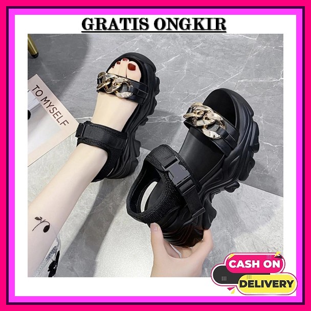Wedges Wanita Terbaru Weges Wejes Korean Sepatu Wedjes Sendal Remaja Cod Korea Sandal Wegdes Murah K
