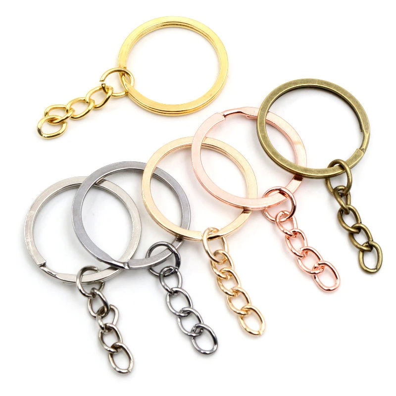 Carabiner Lobster Clasp Gantungan Kunci Logam Kosong Keyfob Keyring Keychain Gantungan Kunci Climbing Buckle Key Pendant Chains Split Rings