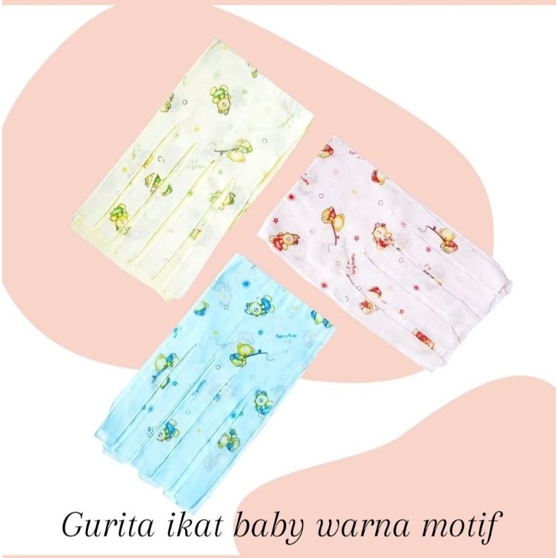 Gurita bayi 3 pcs...Putih, motif, warns bahan halus