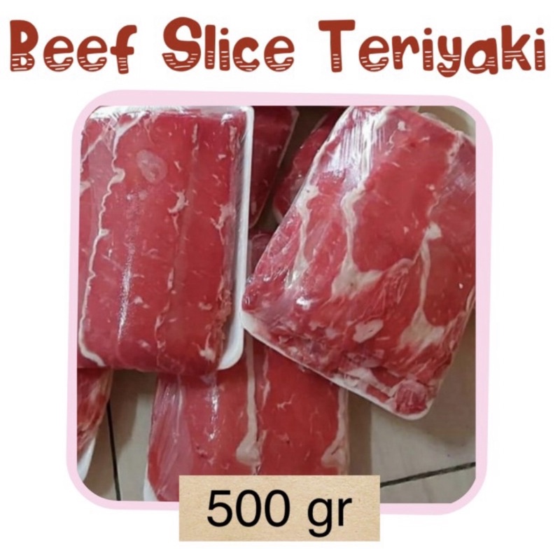 Daging Beef Slice Teriyaki tanpa Lemak 500gr