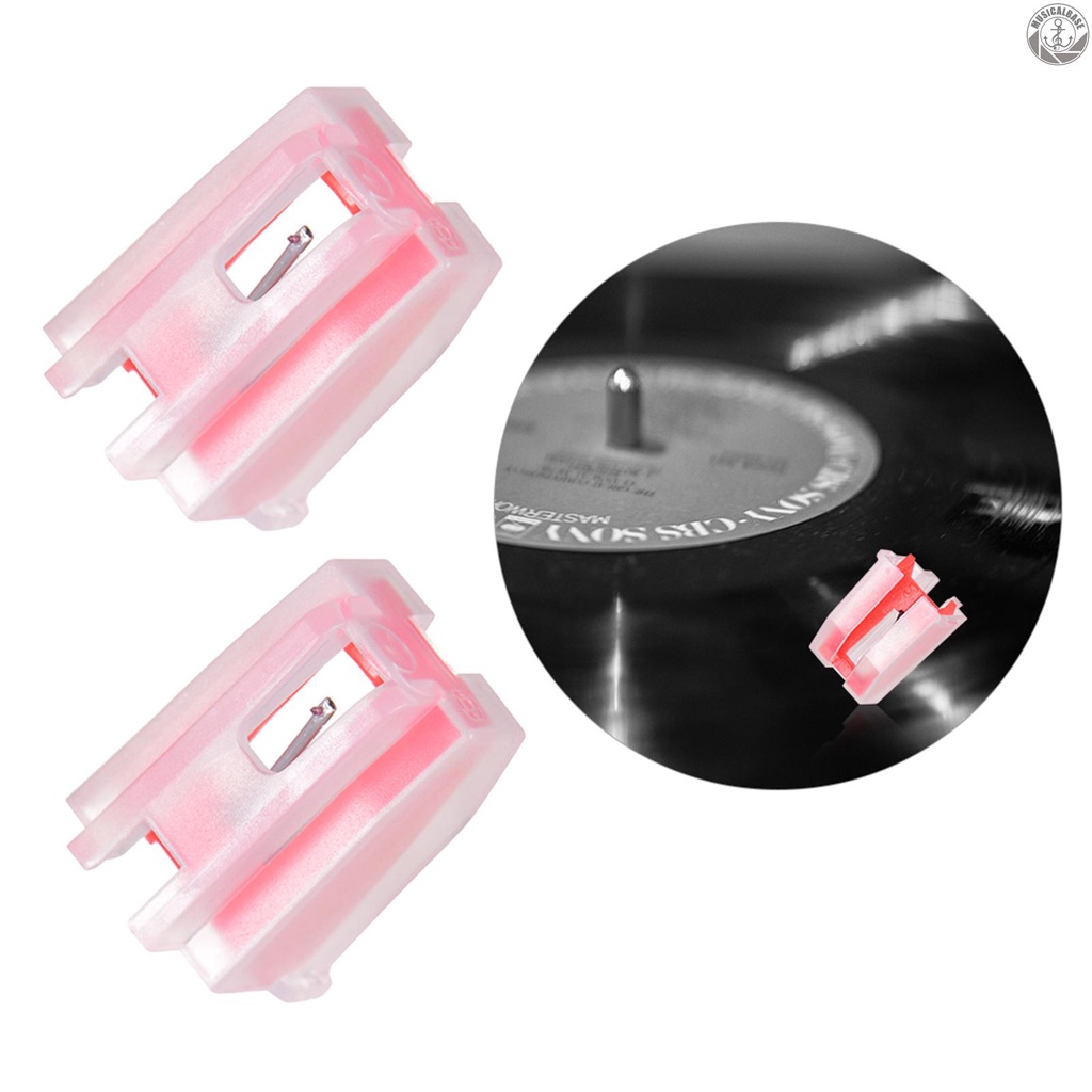 [In Stock] Phonograph Record Player Stylus Needle Stylus Pengganti Untuk Meja Putar Kompatibel Dengan Crosley NP1 NP6, Isi 2pcs