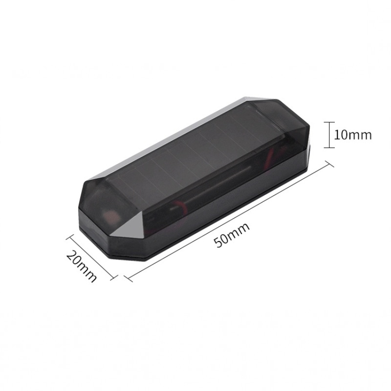 Lampu Peringatan Mini LED Tenaga Surya Mobil Malam Naik Motor Sepeda Kendaraan Tail Light Auto Strobo Safety Caution Lamp Universal Aksesoris Otomotif