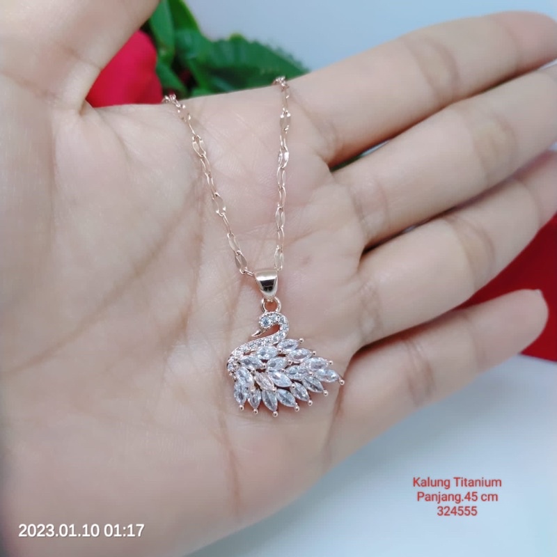 Kalung Titanium Premium Perhiasan Aksesoris Fashion Terlaris Termurah