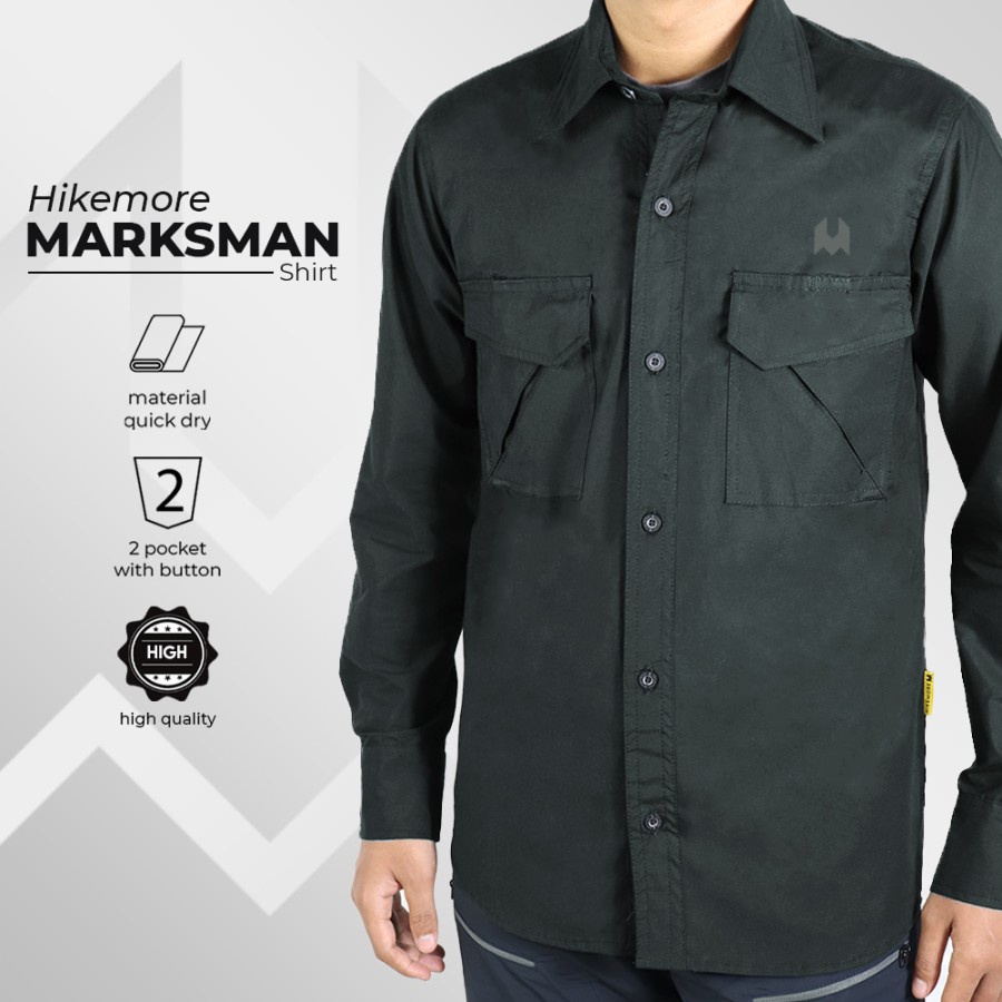 Kemeja Lengan Panjang Lapangan Hikemore Marksman Quickdry Original