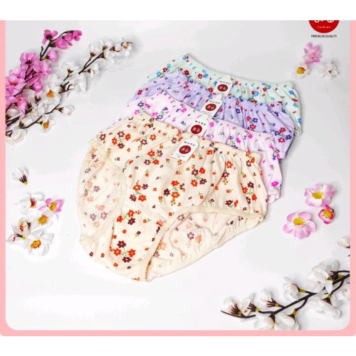 CELANA DALAM WANITA DEWASA MEILIN MOTIF BUNGA ISI 12PCS