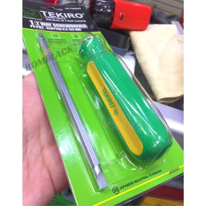 TEKIRO Obeng Bolak Balik Plus Minus 2 Arah 6x125mm Two Way Screwdriver