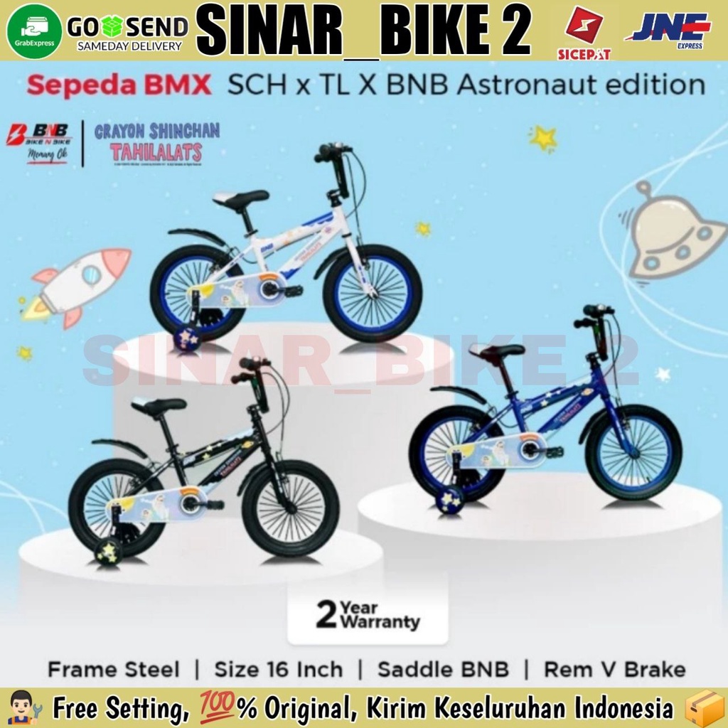 Sepeda Bmx BNB ASTRONAUT EDITION Anak Laki  Ukuran 16 Inch