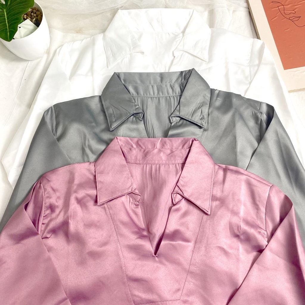 RINI Blouse Satin / Atasan Casual Satin 0419