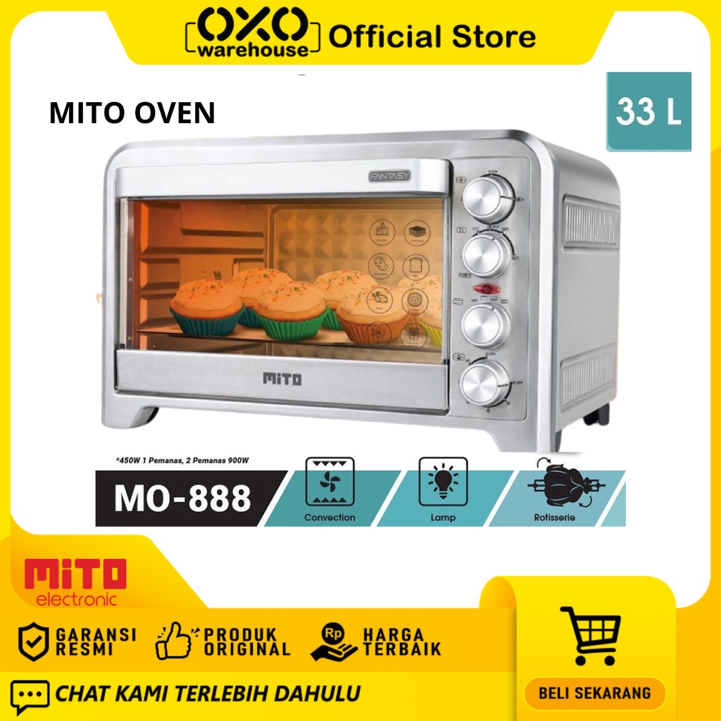 MITO Oven MO-888 FantasyMO888 / MO 888 Open ListrIK Low Watt Garansi Resmi