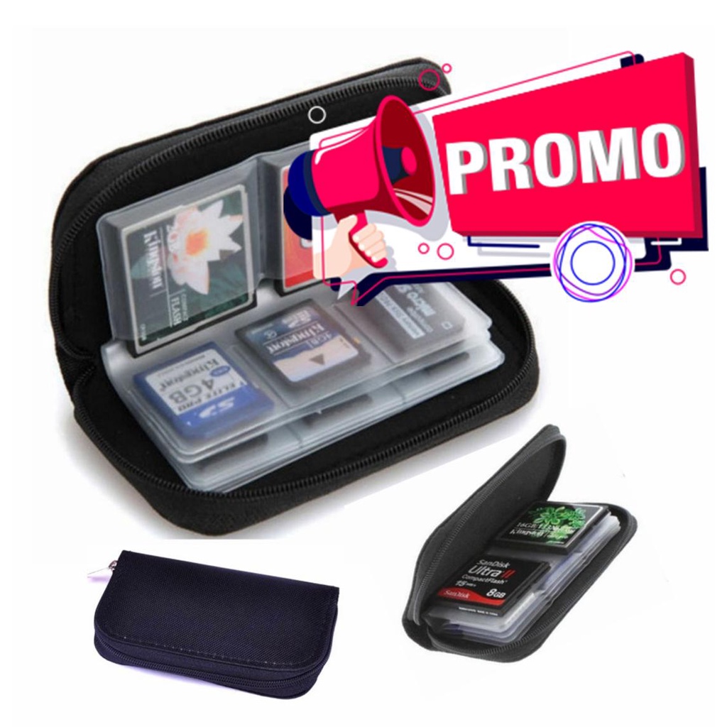 Tas Memory Card Case Memori CF SD Micro Penyimpanan SDHC Microsd XD hp