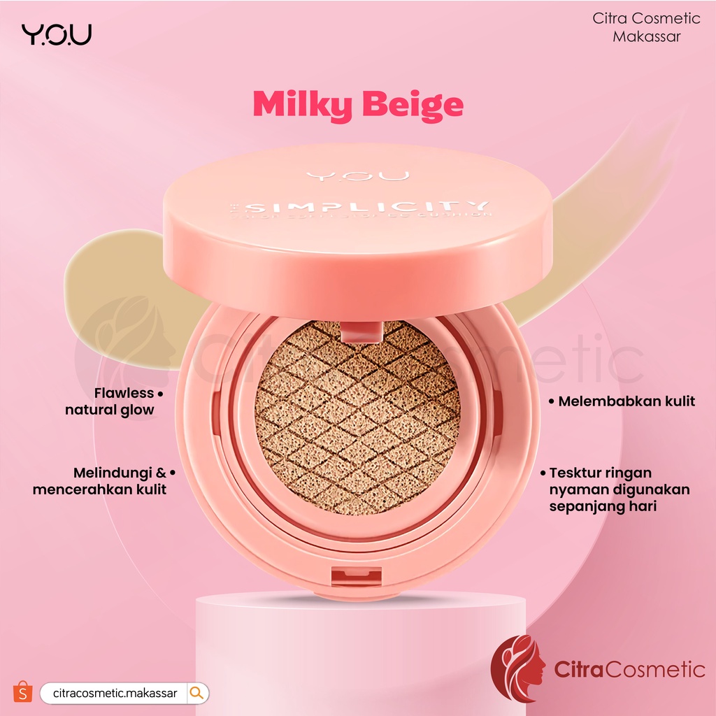 You The Simplycity CC Cushion Series | 01 Milky Beige | 02 Honey Beige