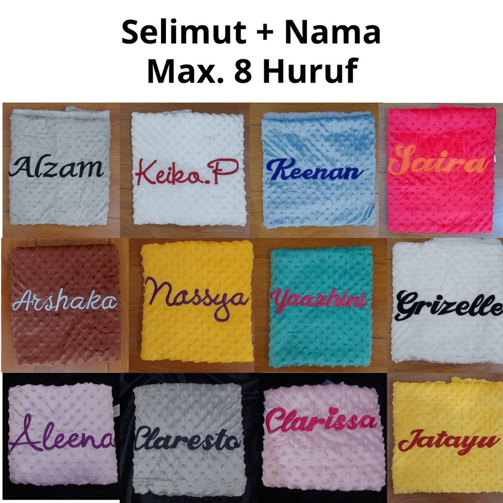 FREE BORDIR NAMA NO COD Selimut Bayi Double Fleece Lembut Hangat Baby Blanket