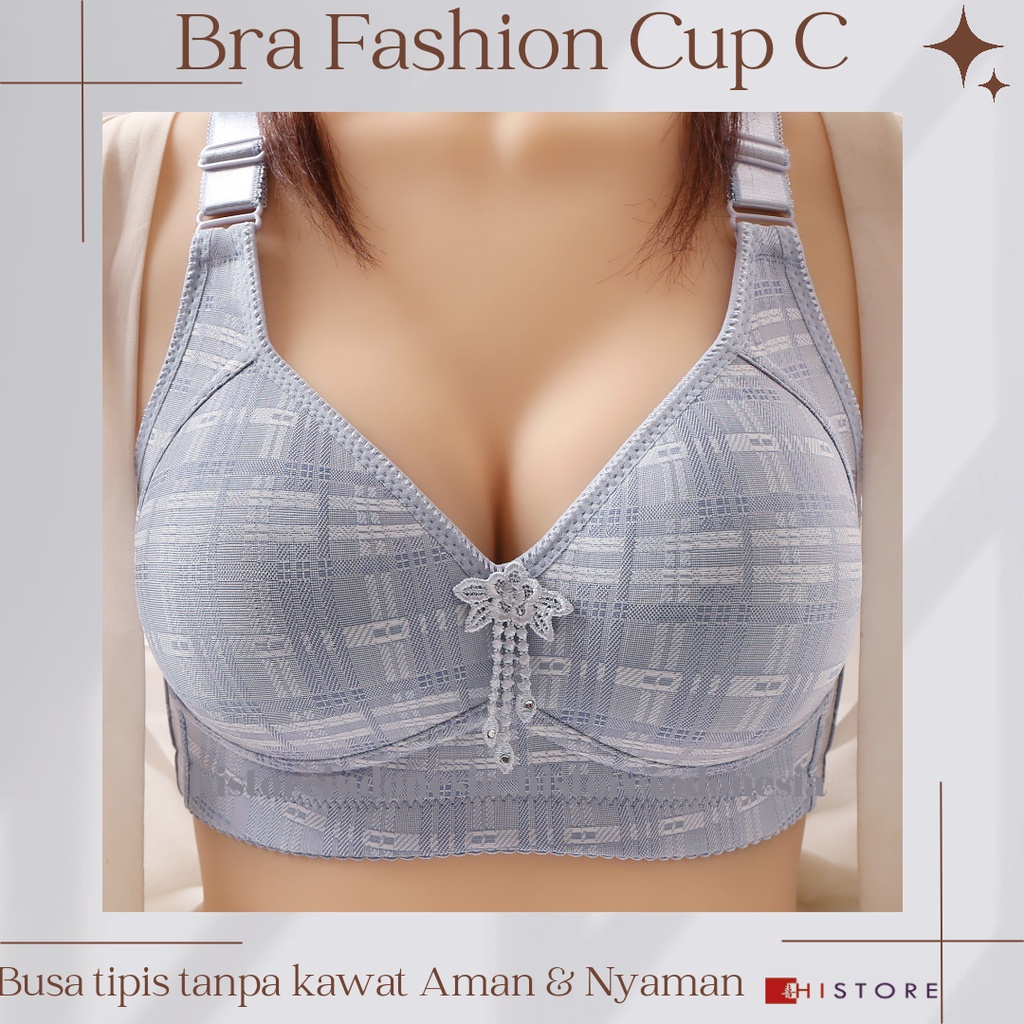 [HI] Bra BH FASHION Wanita CUP 3/4C Premium Busa Tipis Tanpa Kawat Sangat Nyaman S400