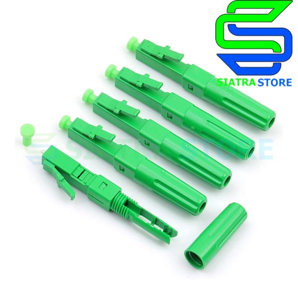 Fiber Optic LC APC Fast Connector | FTTH Fast konektor LC APC Hijau 10pcs