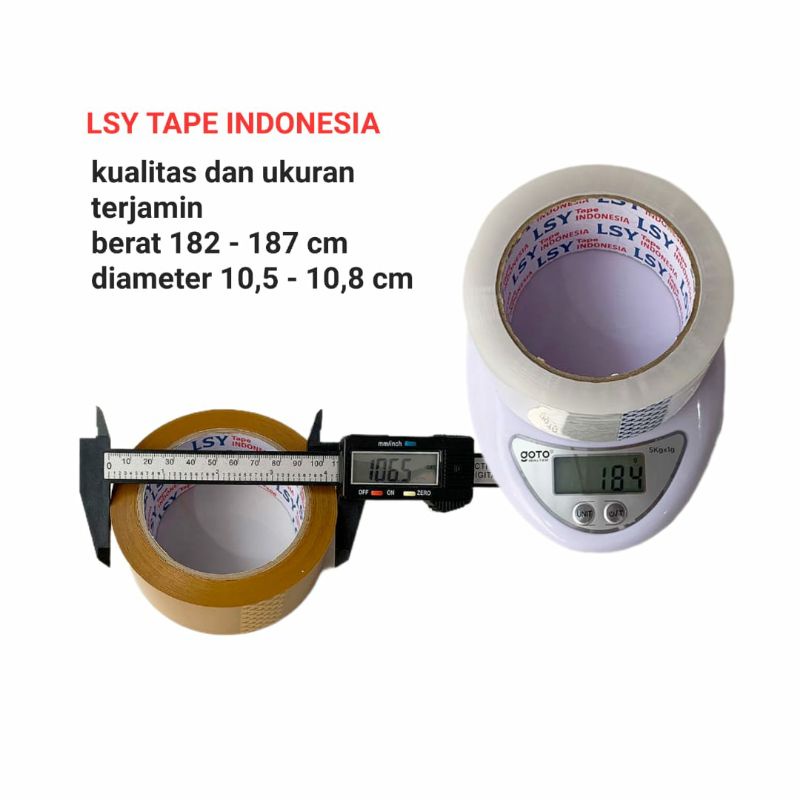 

YEN lakban bening / cokelat 100yard 1 dus isi 48 roll LSY TAPE INDONESIA ( CBM )