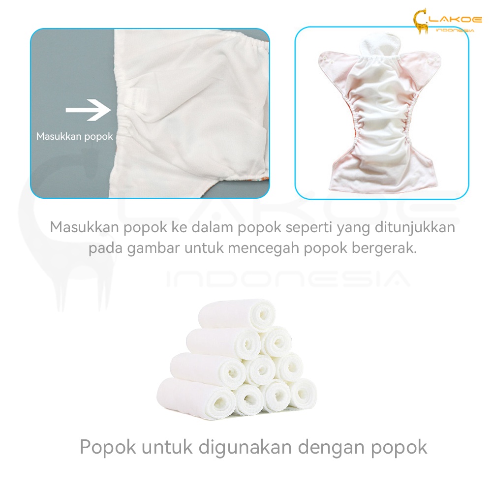 Popok Kain Clodi Bayi cuci ulang cloth diaper newborn