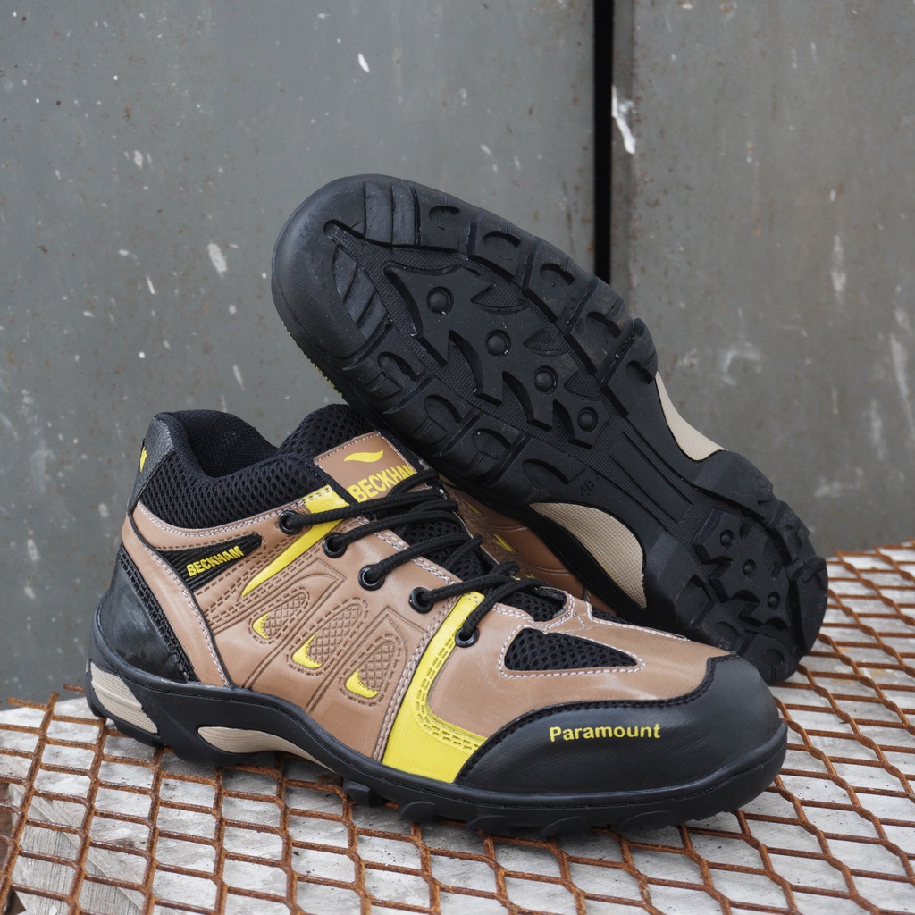 Sepatu Boots Gunung Pria Beckham Paramount Hiking Tracking Sepatu Safety Ujung Besi Outdoor ORIGINAL