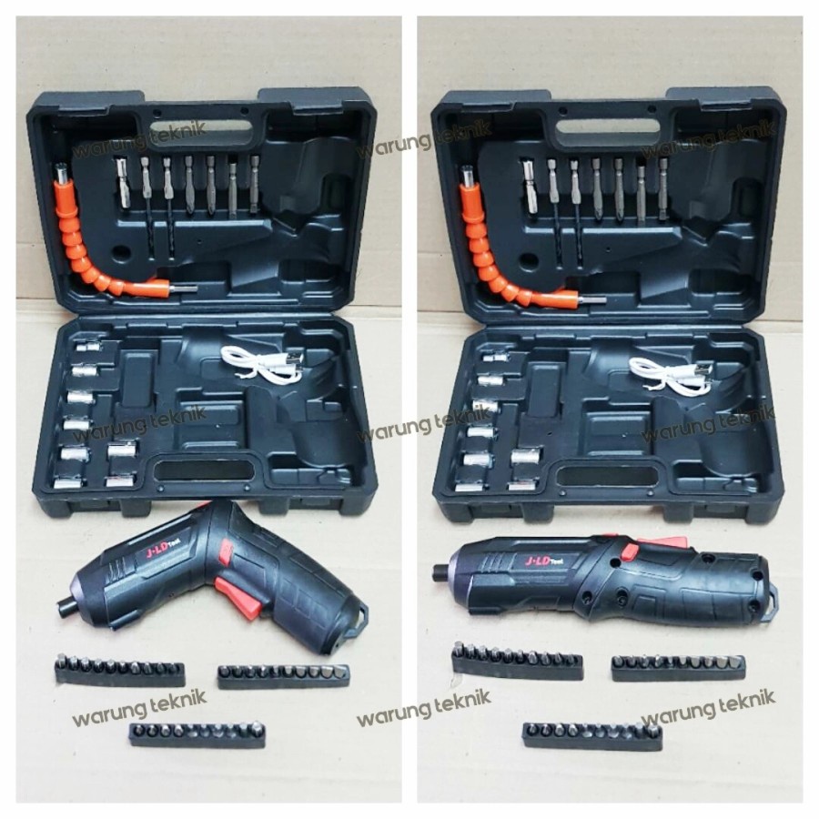 JLD CORDLESS SCREWDRIVER OBENG BATERAI 4.2 VOLT KIT SET