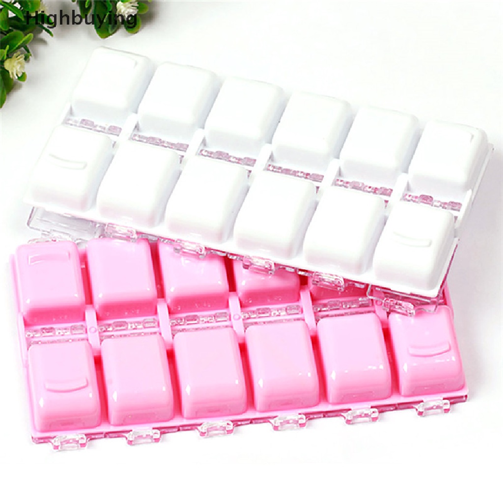 Hbid 12slot Kotak Penyimpanan Perhiasan Alat Nail Art Plastik Case Organizer Beads Jewelry Glory