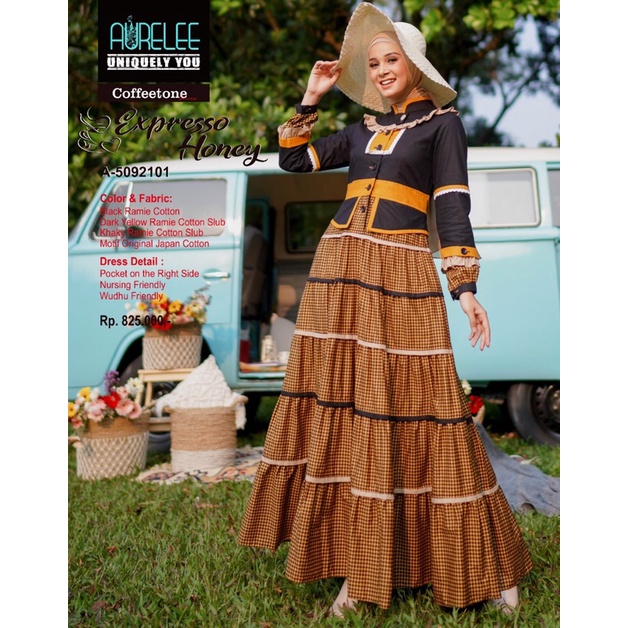 GAMIS aURELEE espresso honey A-5092101 /GAKIS MUSLIMAH KEKINIAN TRENDY MODIST