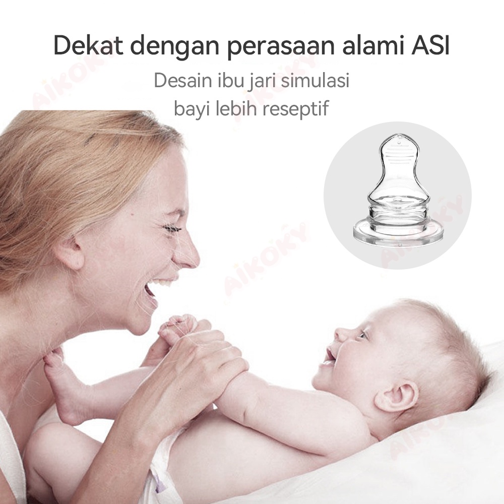 AIKOKY Huki Silicone Nipple Baby 3.7 cm Dot Silikon Bayi BPA Free