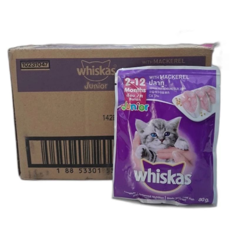 whiskas junior mackerel 24pcs